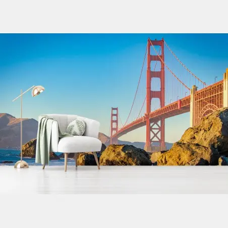 Fototapete Golden Gate Bridge über der bucht von San Francisco – Pixers®