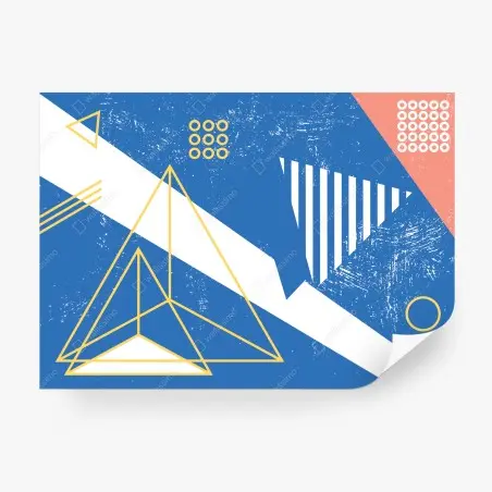 Fototapete geometrische abstraktion in blau – Pixers®