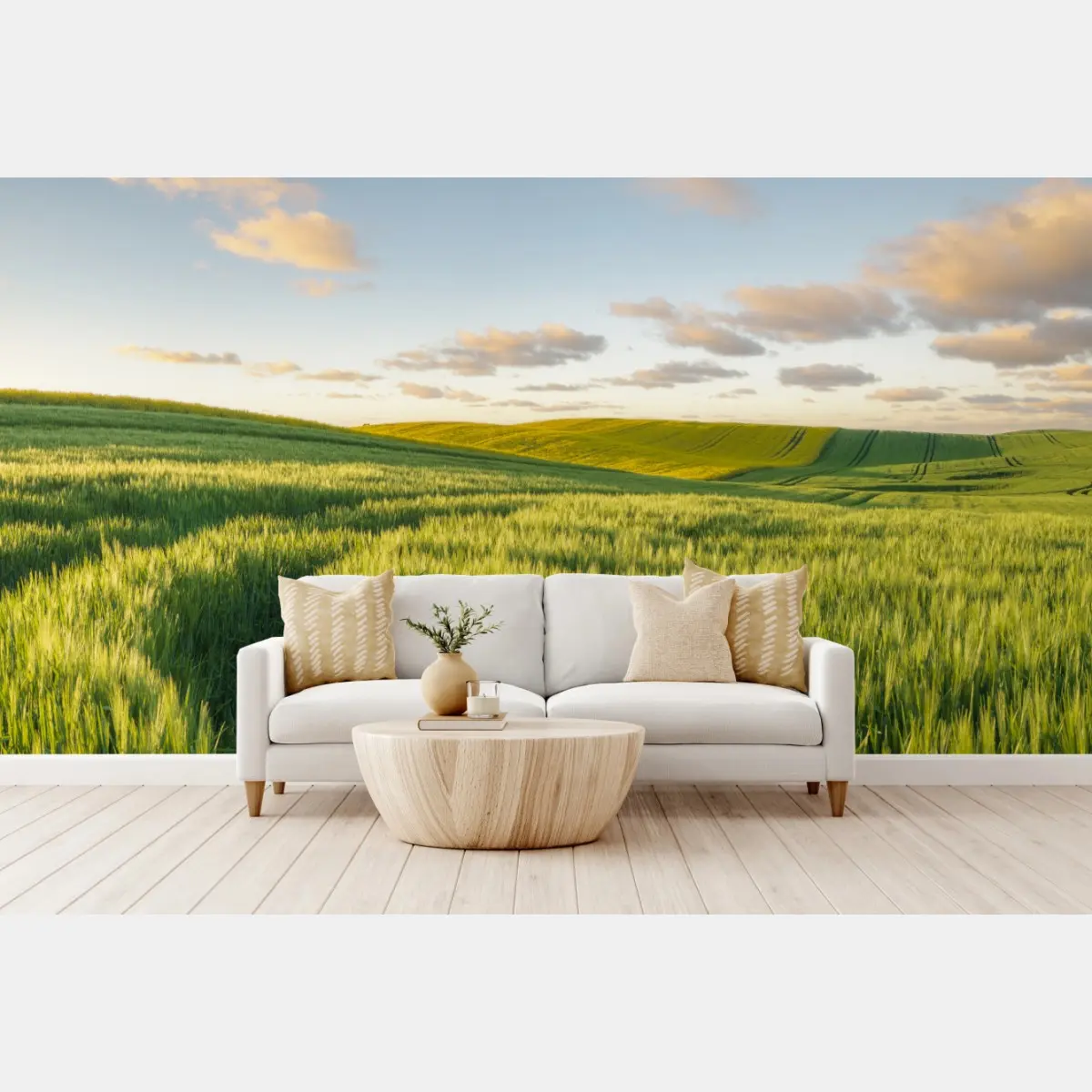 Fototapete ruhige grüne wiesen panorama – Pixers®