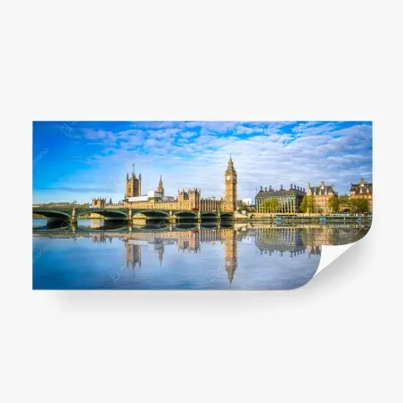 Fototapete London skyline mit spiegelung auf dem fluss – Pixers®