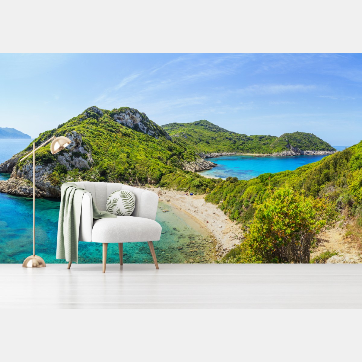 Fototapete türkisbucht auf einer insel – Pixers®