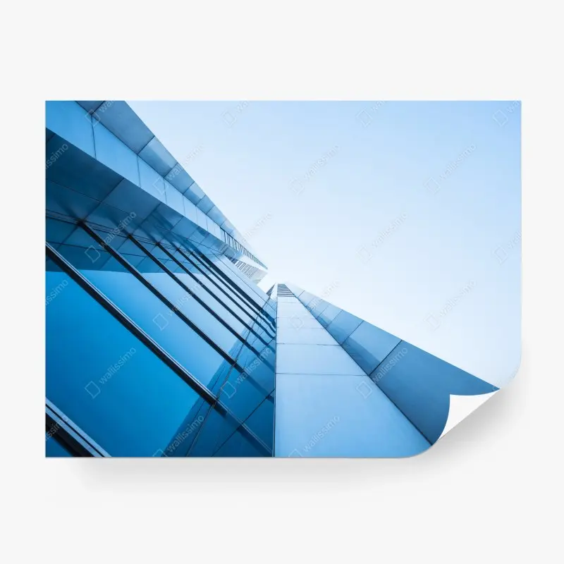 Fototapete moderne blaue glasfassade
