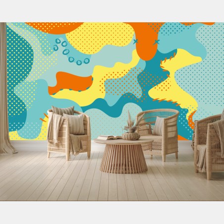 Fototapete lebendige abstrakte pop-art-komposition – Pixers®