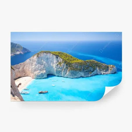 Fototapete Navagio-Bucht türkisblauer strand, Zakynthos – Pixers®
