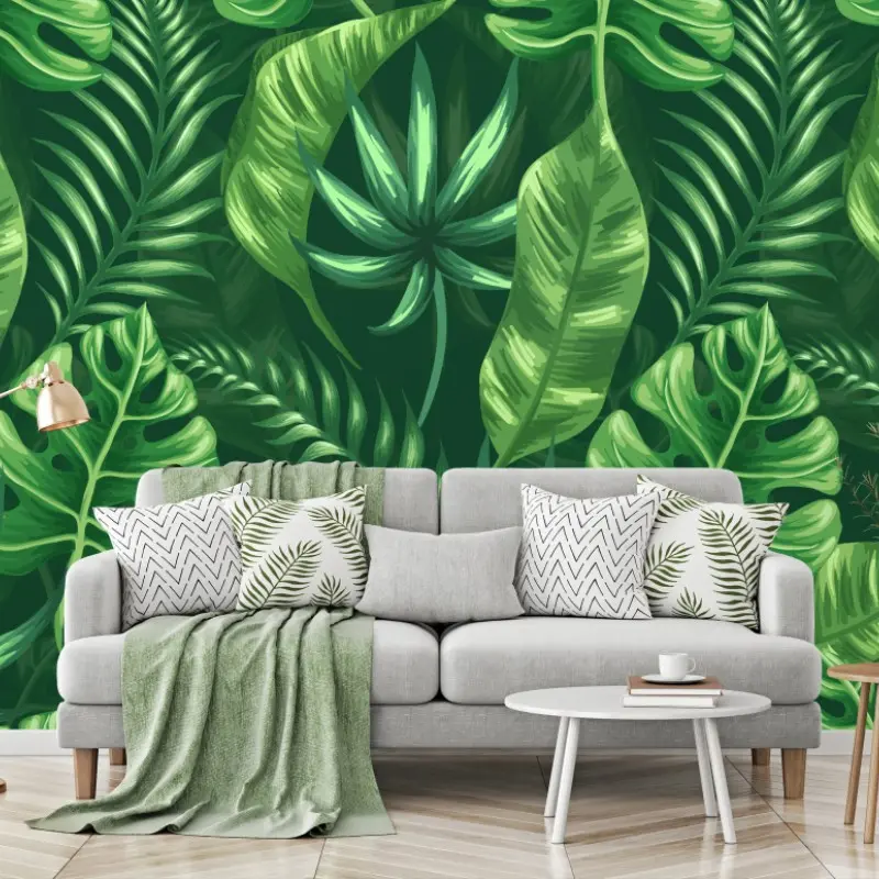 Fototapete tropisches monstera blattmuster