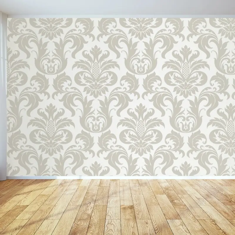 Fototapete elegantes beiges damastmuster