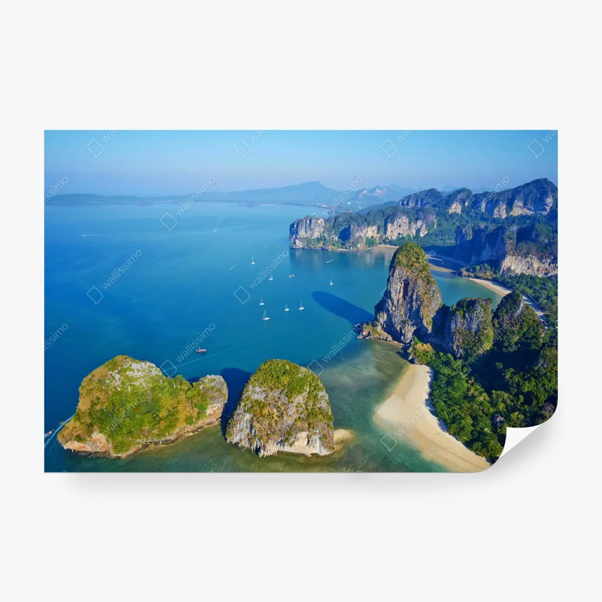 Fototapete türkise insel- und klippenlandschaft – Pixers®