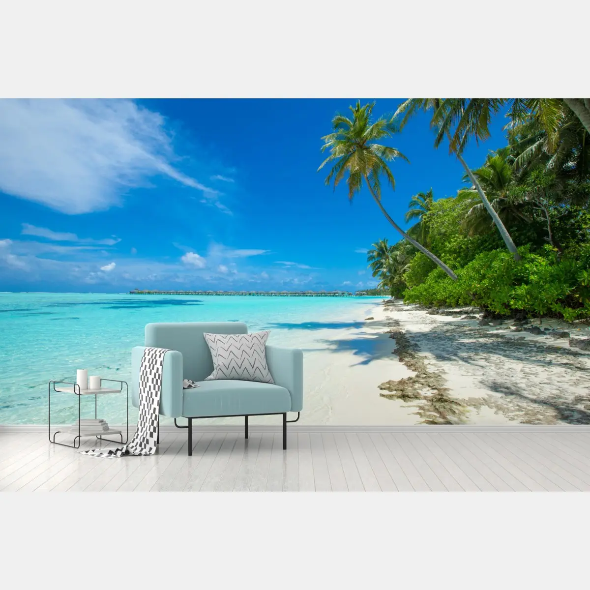 Fototapete tropischer strand auf den Malediven – Pixers®