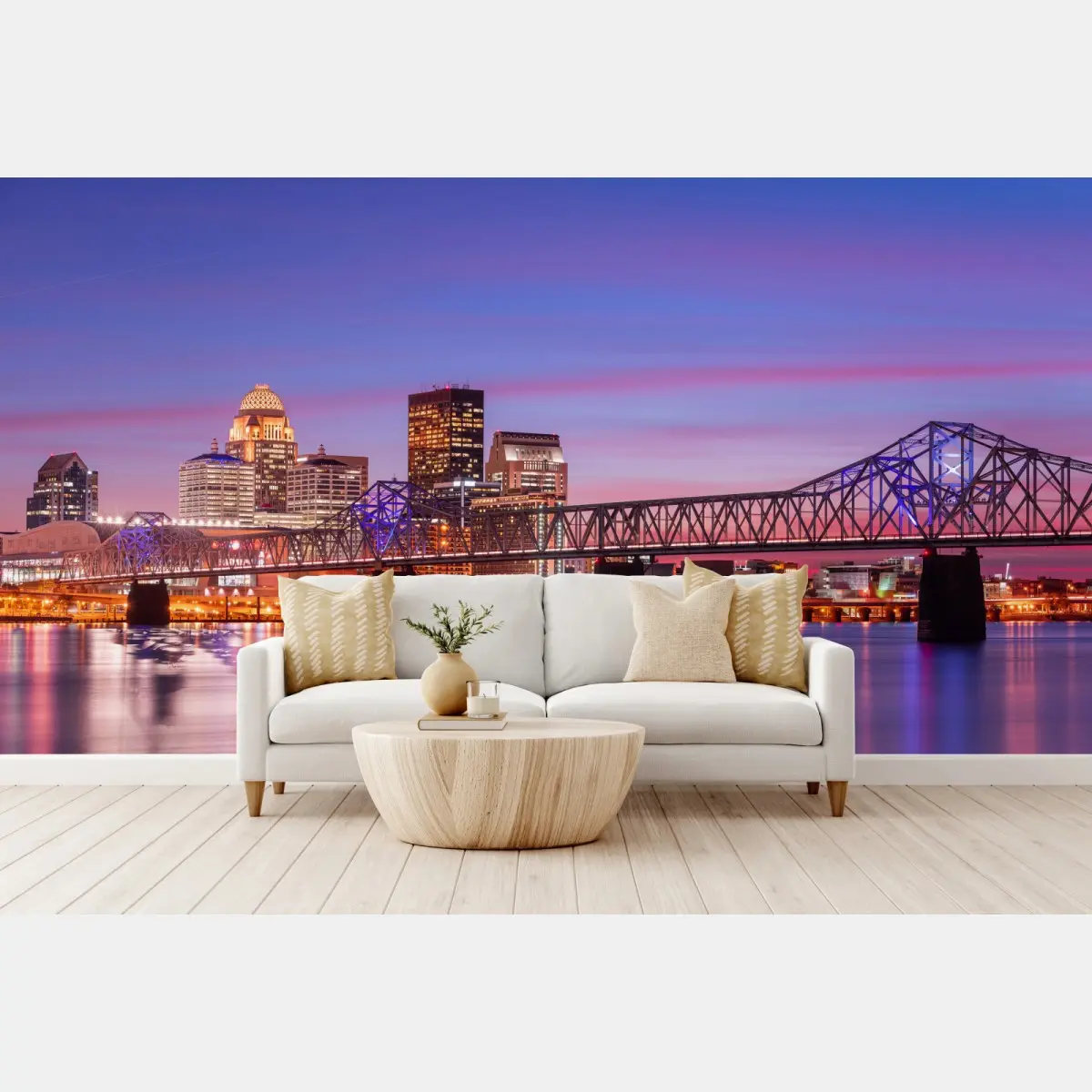 Fototapete Louisville skyline bei dämmerung – Pixers®