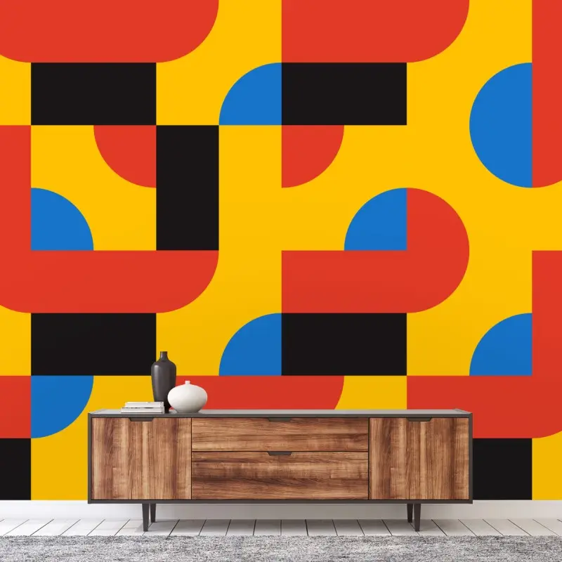 Fototapete kräftiges geometrisches muster für die wand