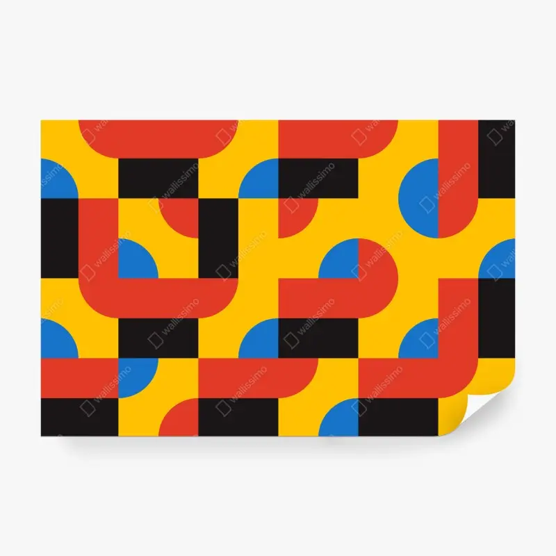 Fototapete kräftiges geometrisches muster für die wand