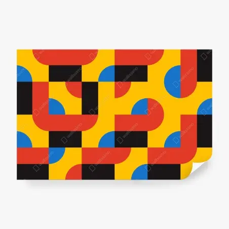 Fototapete kräftiges geometrisches muster für die wand – Pixers®