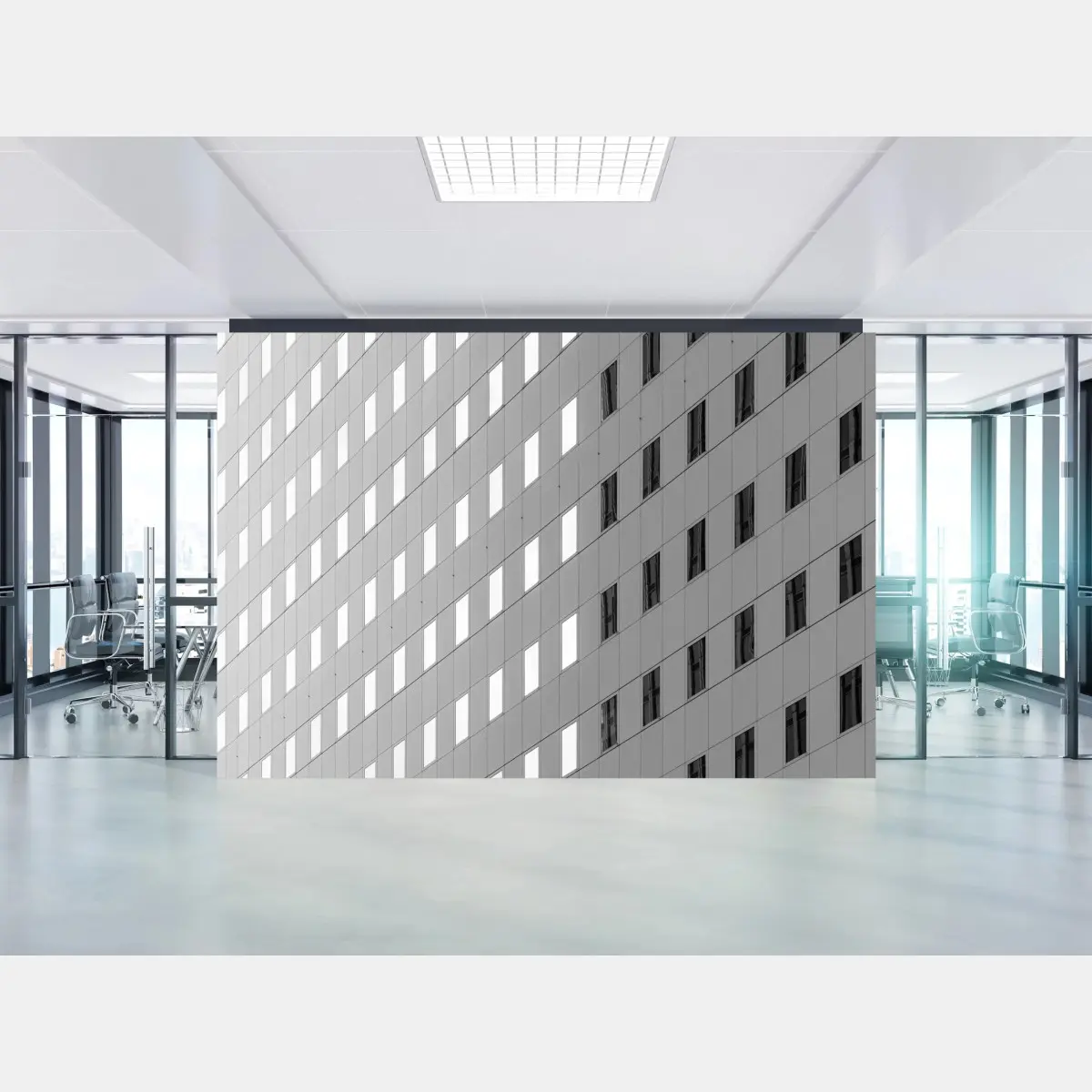 Fototapete minimalistische fassadenstruktur mit geometrischem muster – Pixers®