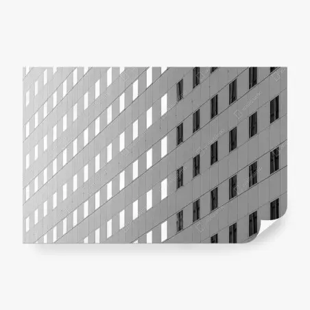 Fototapete minimalistische fassadenstruktur mit geometrischem muster – Pixers®
