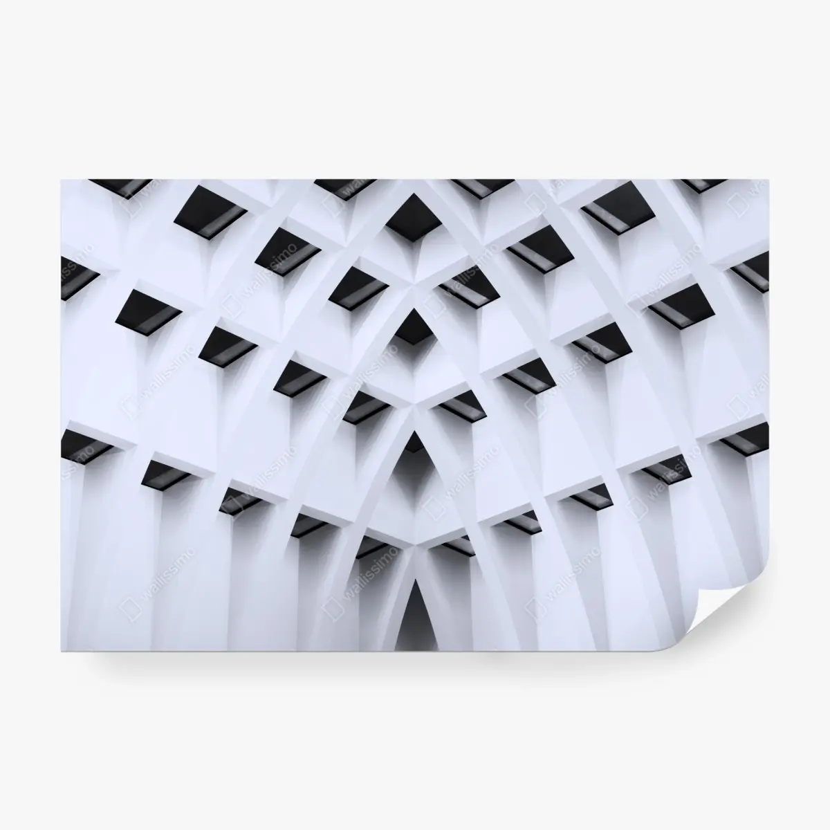 Fototapete geometrisches gewölbtes deckenmuster – Pixers®