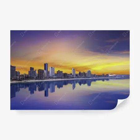 Fototapete Durban dämmerung skyline am strand – Pixers®