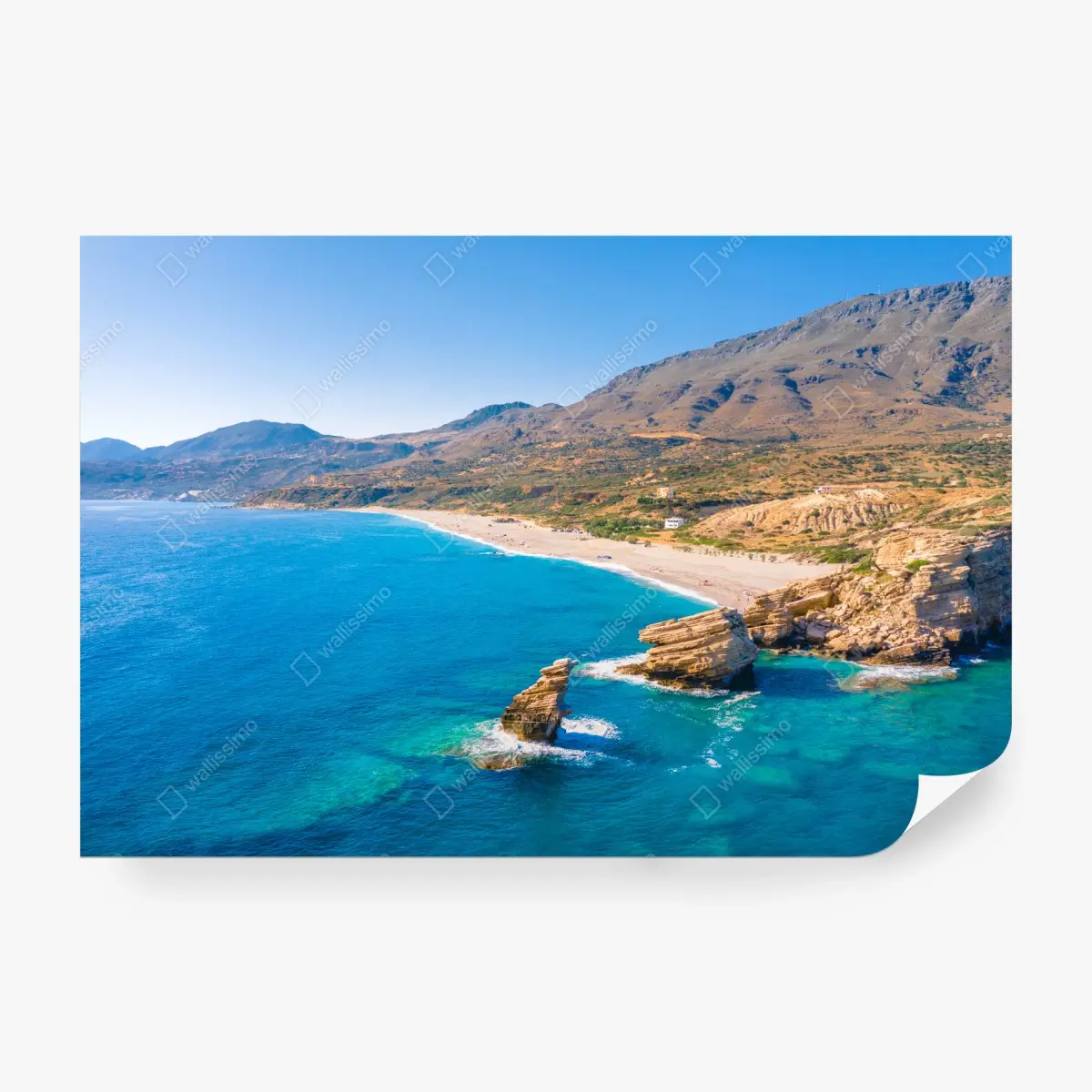 Fototapete türkisfarbenes küstenpanorama – Pixers®