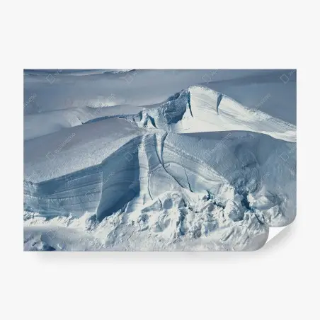 Fototapete gletscherlandschaft mit tiefen spalten – Pixers®
