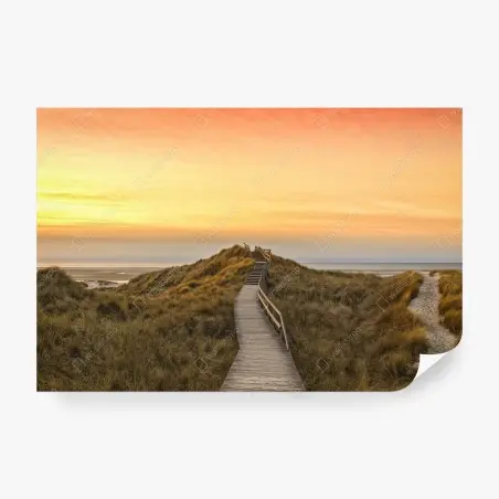Fototapete sonnenuntergang am strand von Amrum – Pixers®