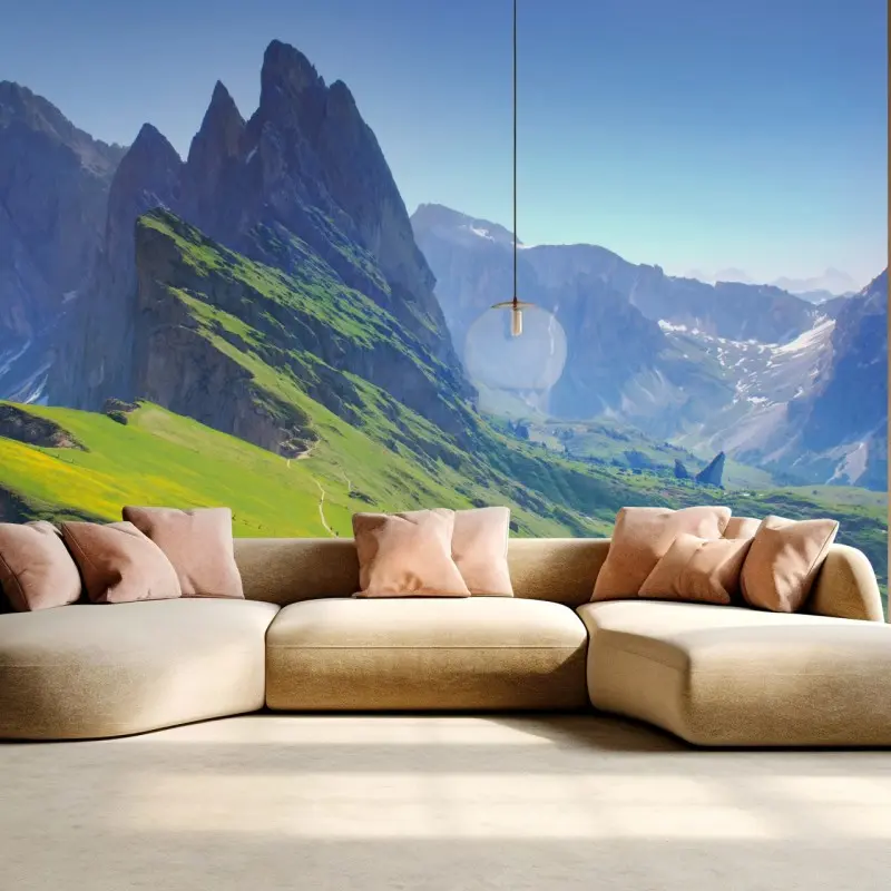Fototapete majestätische Seceda in den Dolomiten