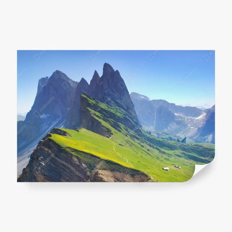Fototapete majestätische Seceda in den Dolomiten