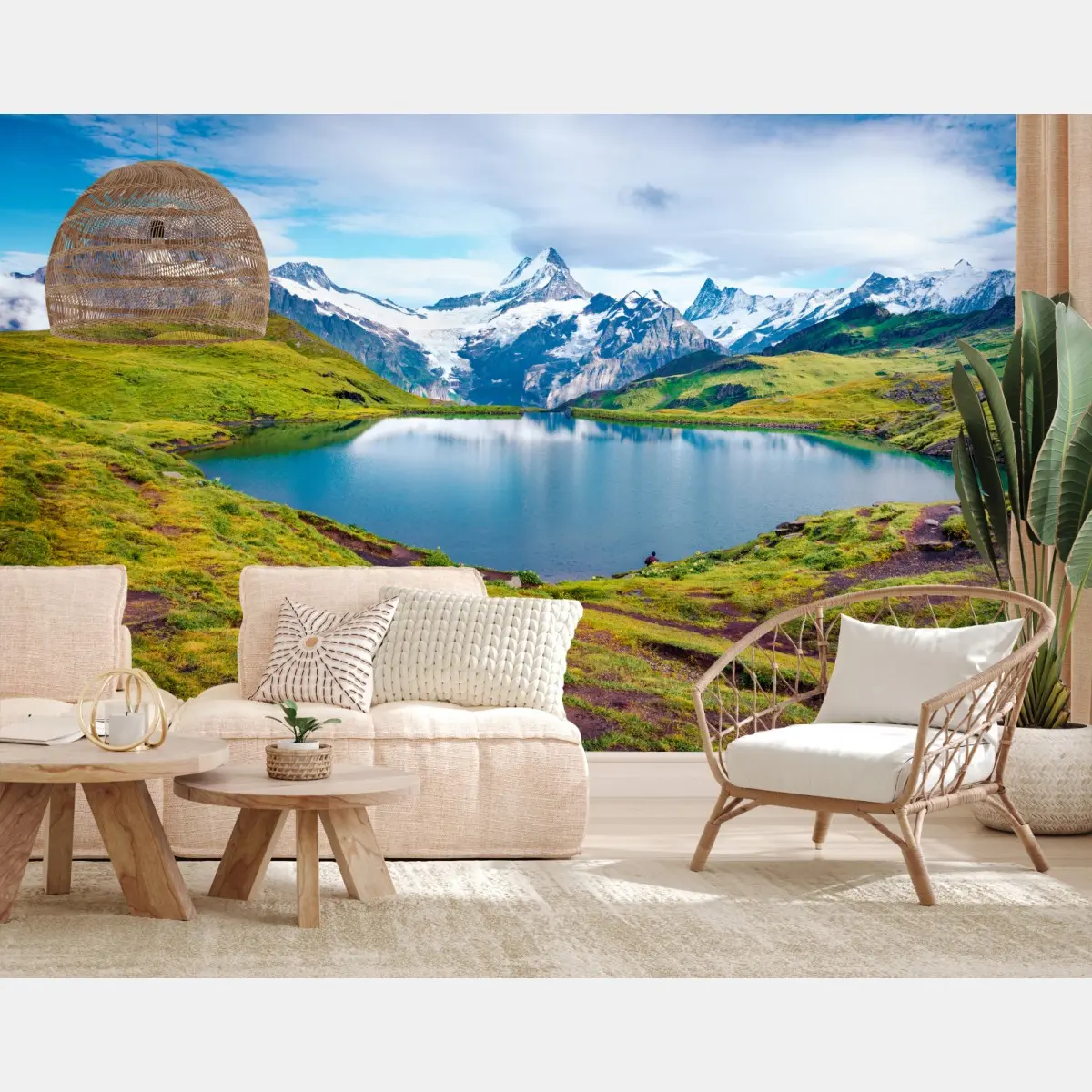 Fototapete ruhiger morgen am Bachalpsee, Schweiz – Pixers®