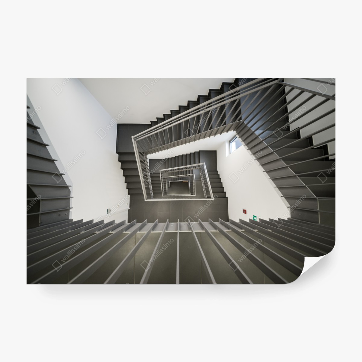 Fototapete geometrisches treppenhaus in perspektive – Pixers®