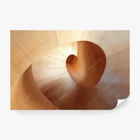 Fototapete warme holzspirale – Pixers®