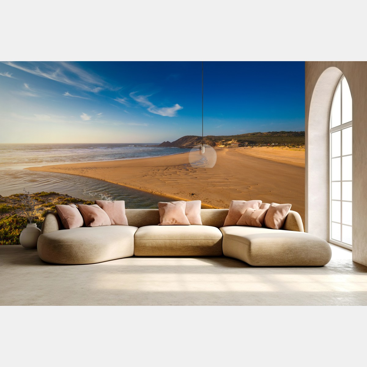 Fototapete Praia da Amoreira panoramablick – Pixers®