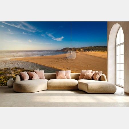 Fototapete Praia da Amoreira panoramablick – Pixers®