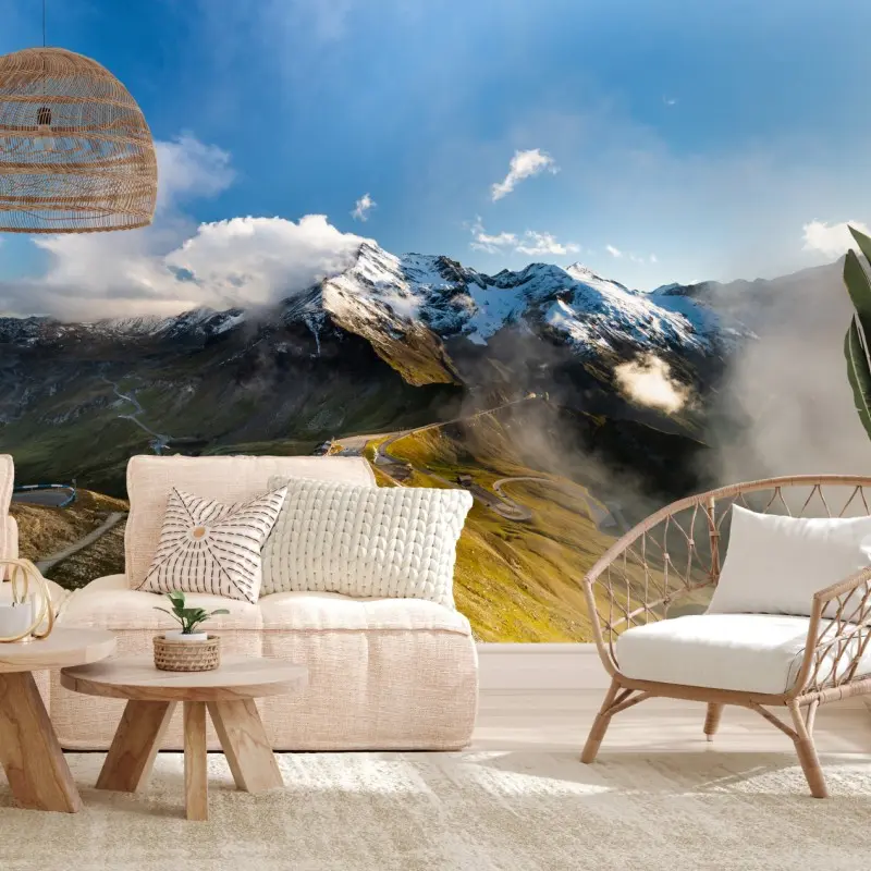 Fototapete Grossglockner panoramastraße in den Alpen