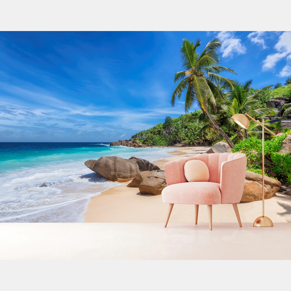 Fototapete tropischer palmenstrand – Pixers®