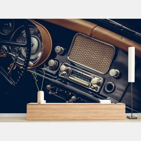 Fototapete vintage armaturenbrett nahaufnahme – Pixers®