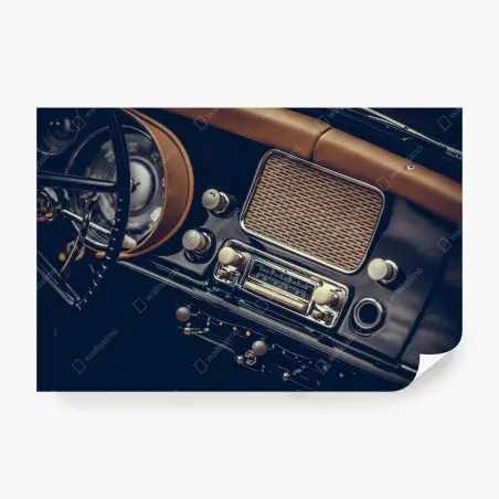 Fototapete vintage armaturenbrett nahaufnahme – Pixers®