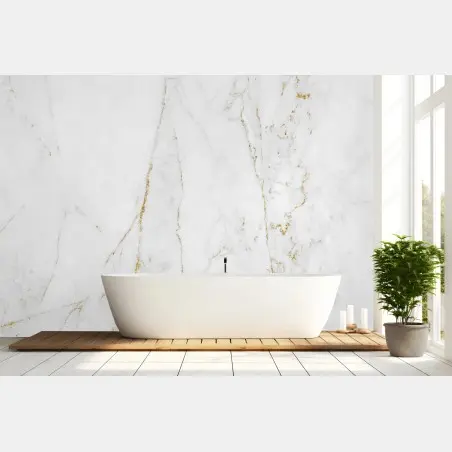Fototapete weißer marmor mit goldenen adern – Pixers®
