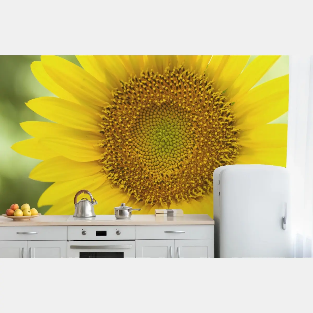 Fototapete leuchtende nahaufnahme sonnenblume – Pixers®
