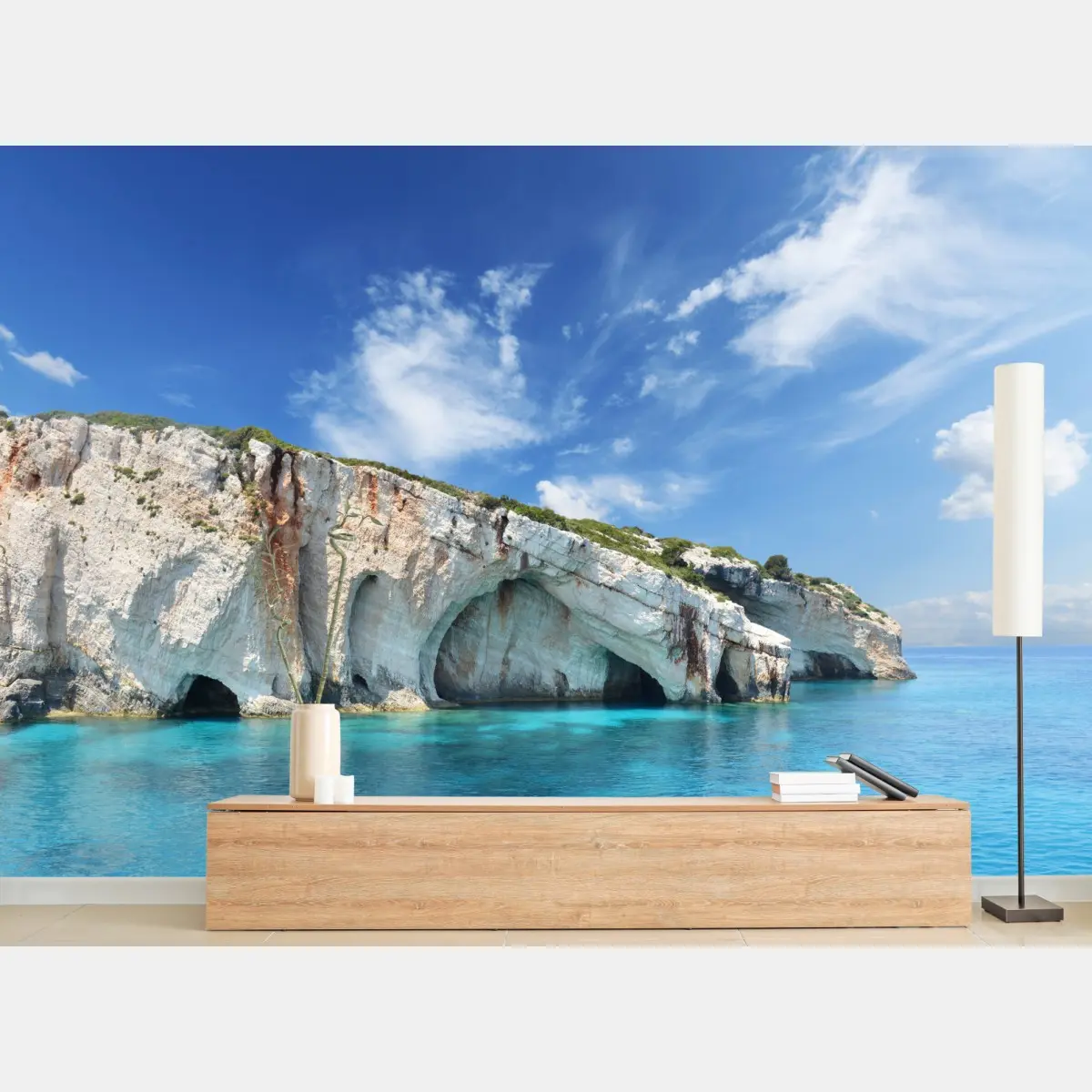 Fototapete blaue höhlen auf Zakynthos – Pixers®