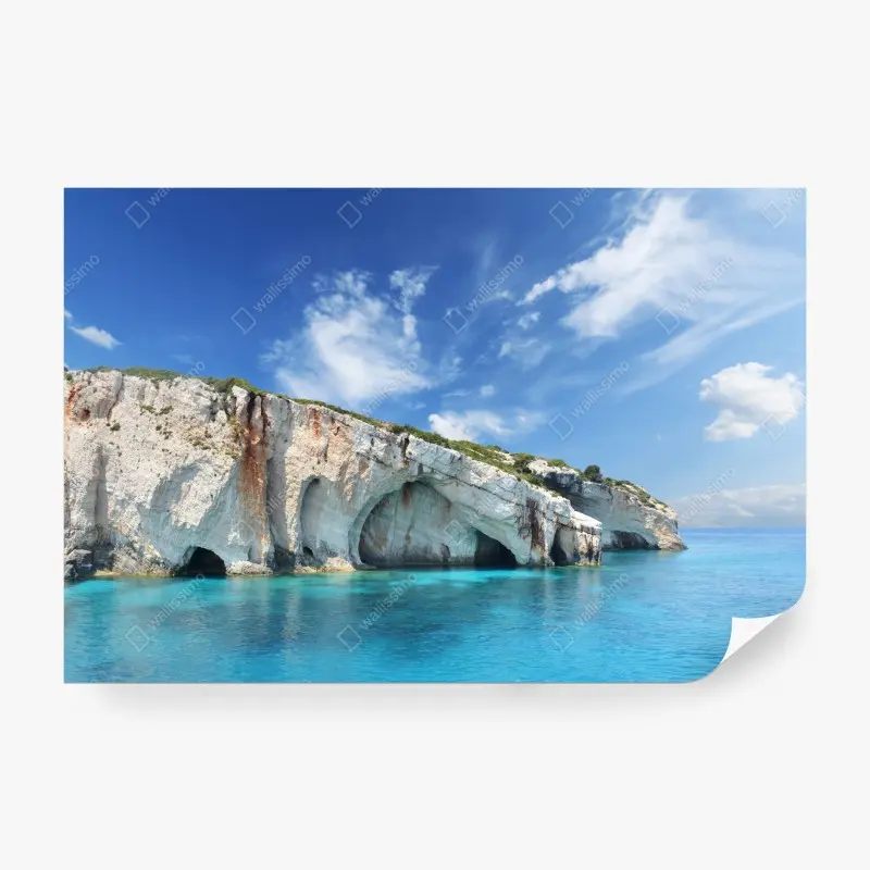 Fototapete blaue höhlen auf Zakynthos