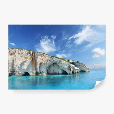 Fototapete blaue höhlen auf Zakynthos – Pixers®