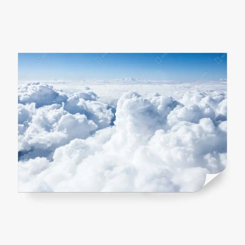 Fototapete blick von oben: sanfte wolken und blauer himmel