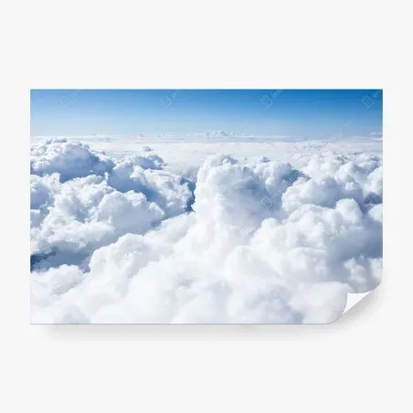 Fototapete blick von oben: sanfte wolken und blauer himmel – Pixers®