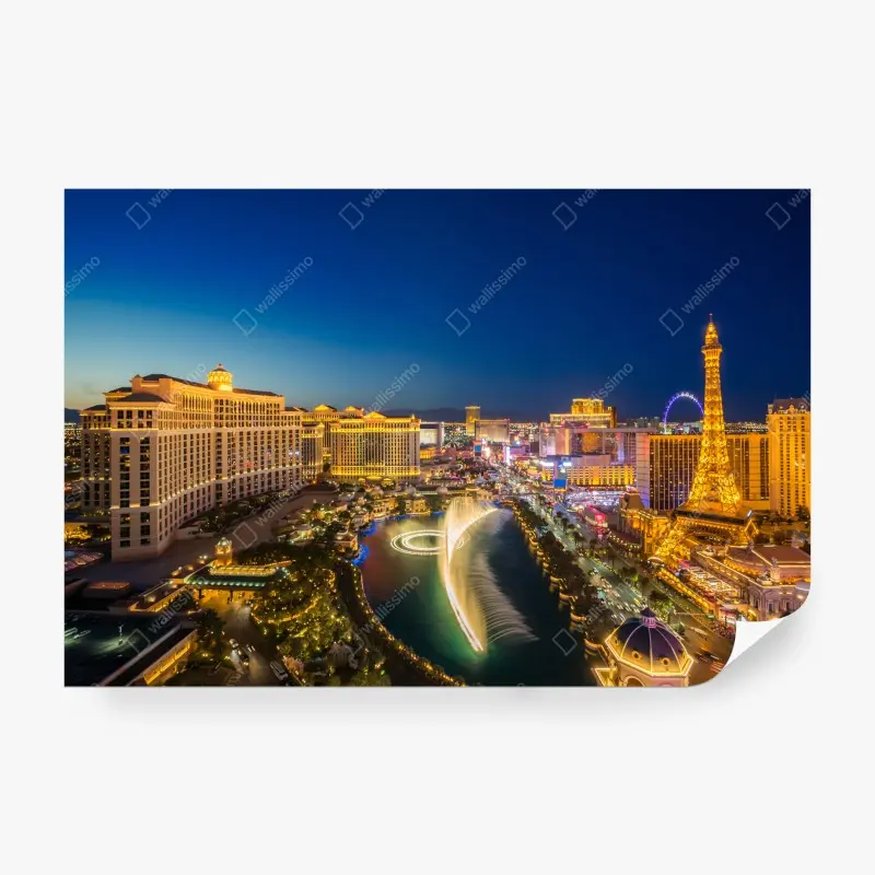 Fototapete Las Vegas skyline bei nacht