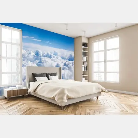 Fototapete ruhige wolkenlandschaft am blauen himmel – Pixers®