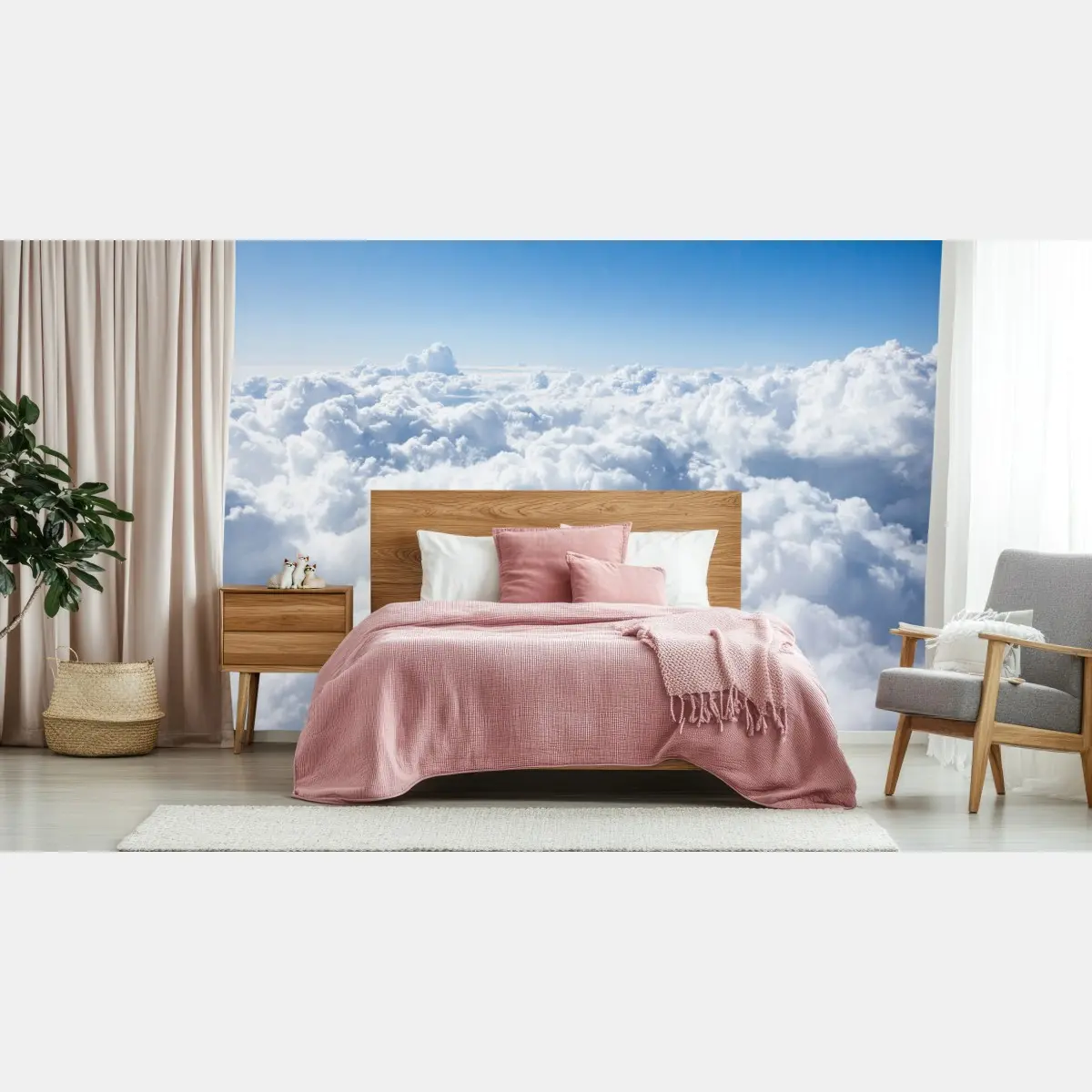Fototapete ruhige wolkenlandschaft aus der luft – Pixers®