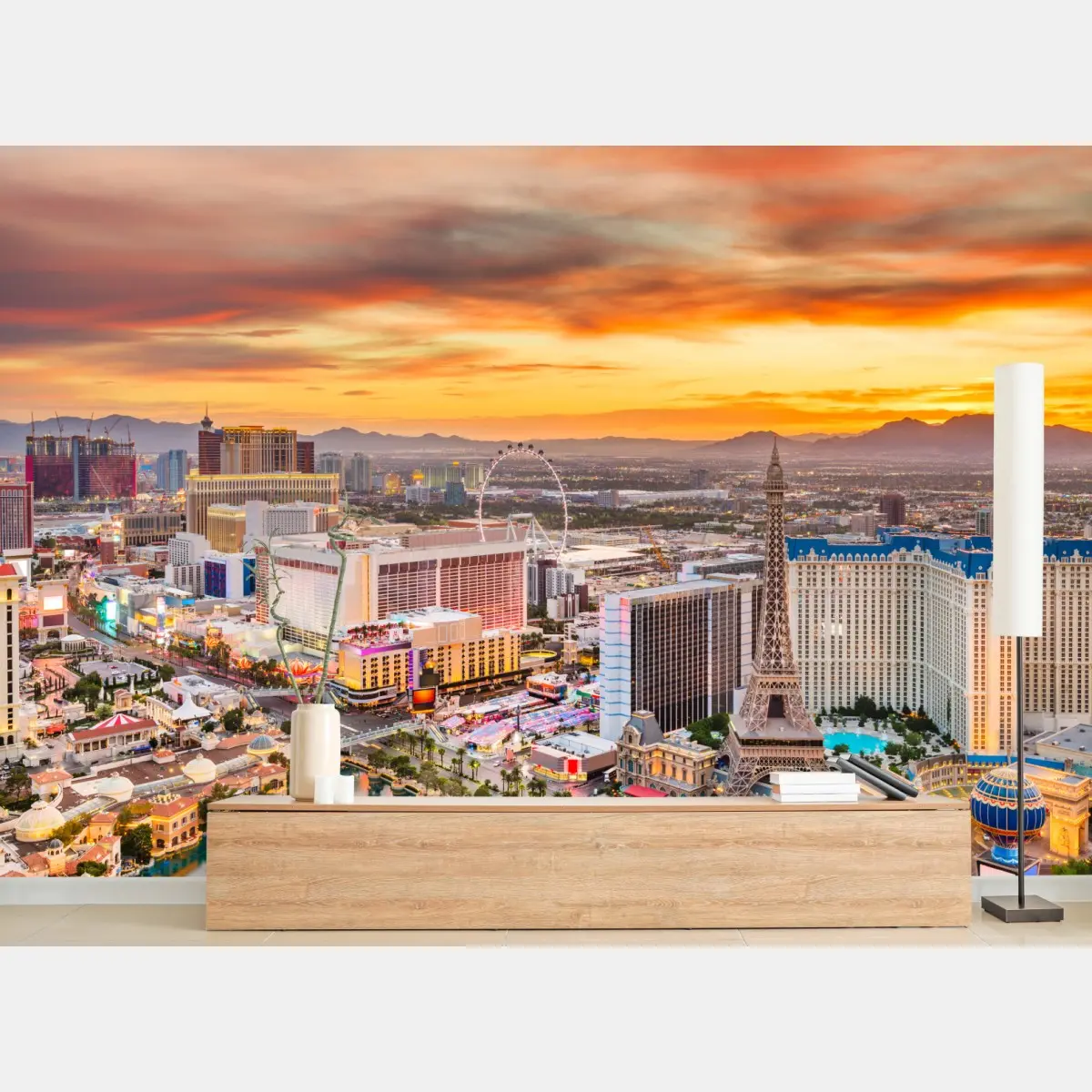 Fototapete Las Vegas skyline bei sonnenuntergang – Pixers®