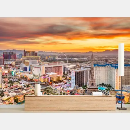 Fototapete Las Vegas skyline bei sonnenuntergang – Pixers®