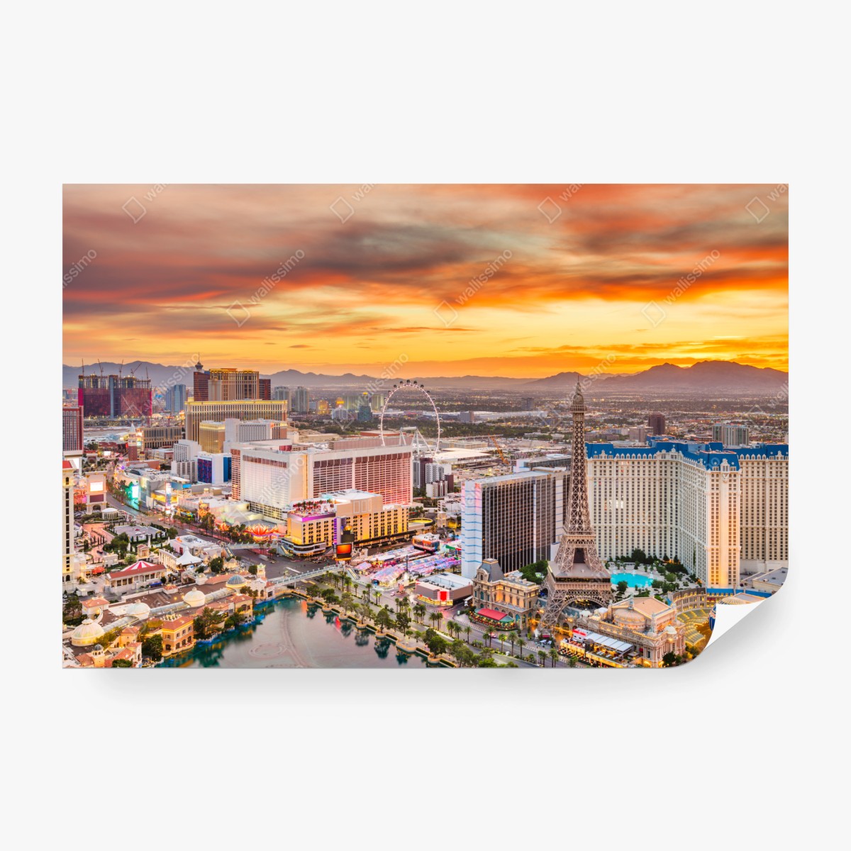 Fototapete Las Vegas skyline bei sonnenuntergang – Pixers®