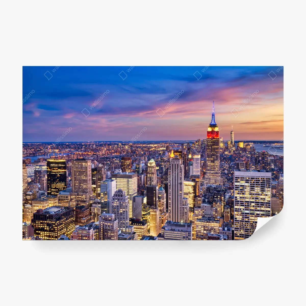 Fototapete New York skyline bei dämmerung – Pixers®