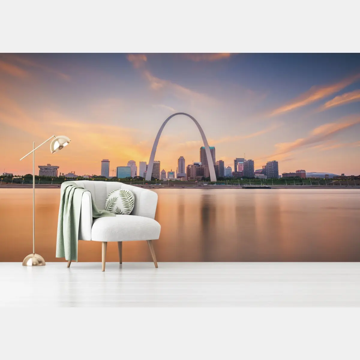 Fototapete St. Louis skyline bei dämmerung – Pixers®