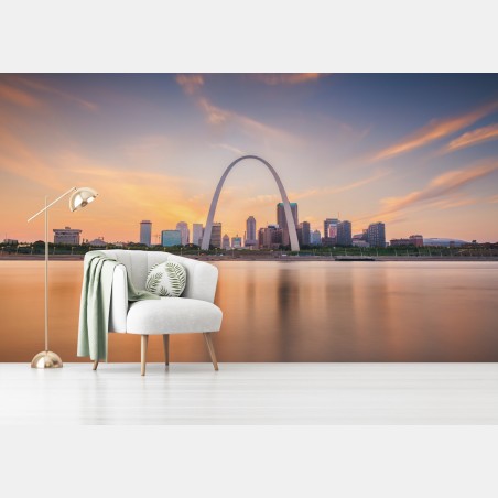 Fototapete St. Louis skyline bei dämmerung – Pixers®